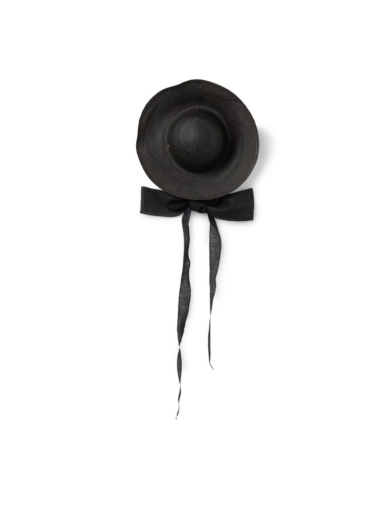rinascente Flapper Ruth linen details brimmed hat