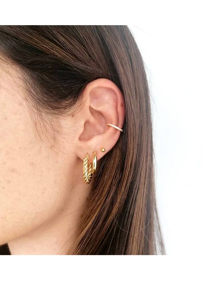 rinascente Noon Milan Earcuff Light beam con zirconi