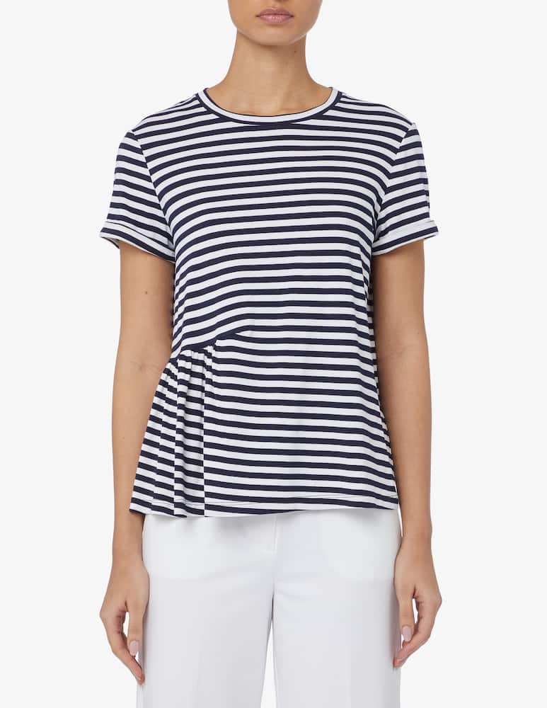 Elizabeth Ascot Side draped t-shirt - Blue - picture 1 Elizabeth Ascot Side draped t-shirt - Blue - picture 1