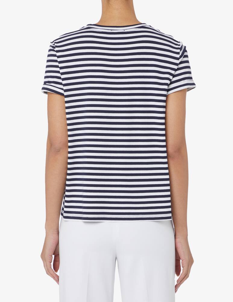 rinascente Elizabeth Ascot T-shirt con drappeggio laterale - Blu