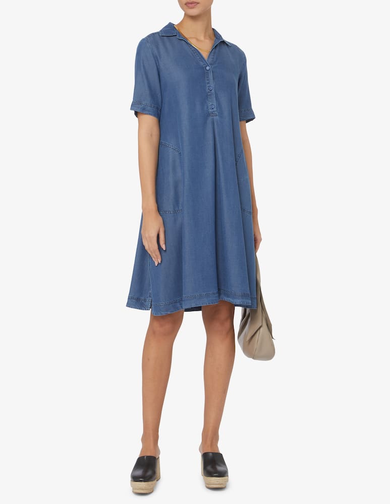 rinascente Elizabeth Ascot Polo neck short sleeve dress