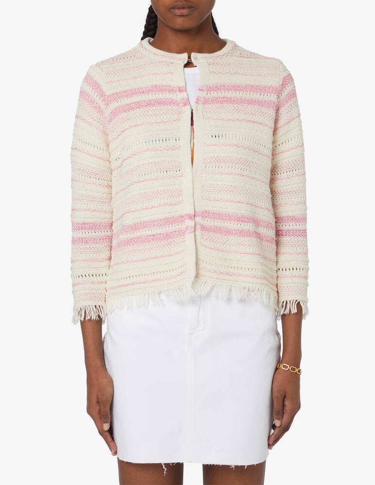 Elizabeth Ascot Cardigan with hook and fringe - picture 1 Elizabeth Ascot Cardigan with hook and fringe - picture 1
