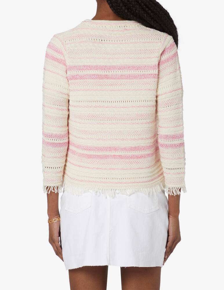 Shop Elizabeth Ascot Cardigan with hook and fringe on Rinascente