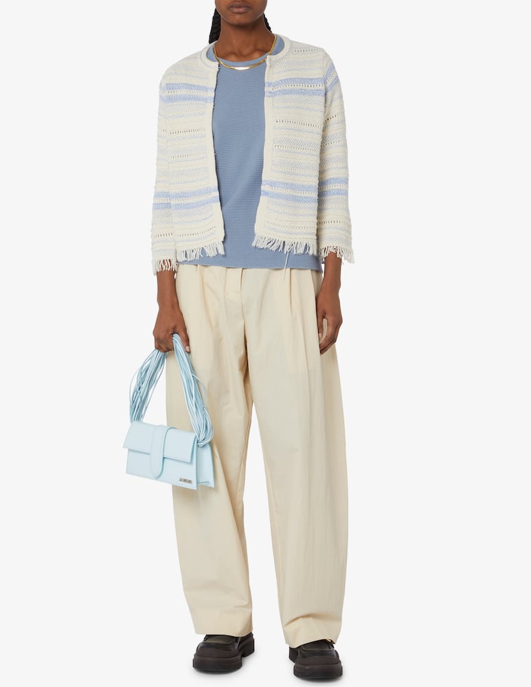 rinascente Elizabeth Ascot Cardigan con gancio e frangia