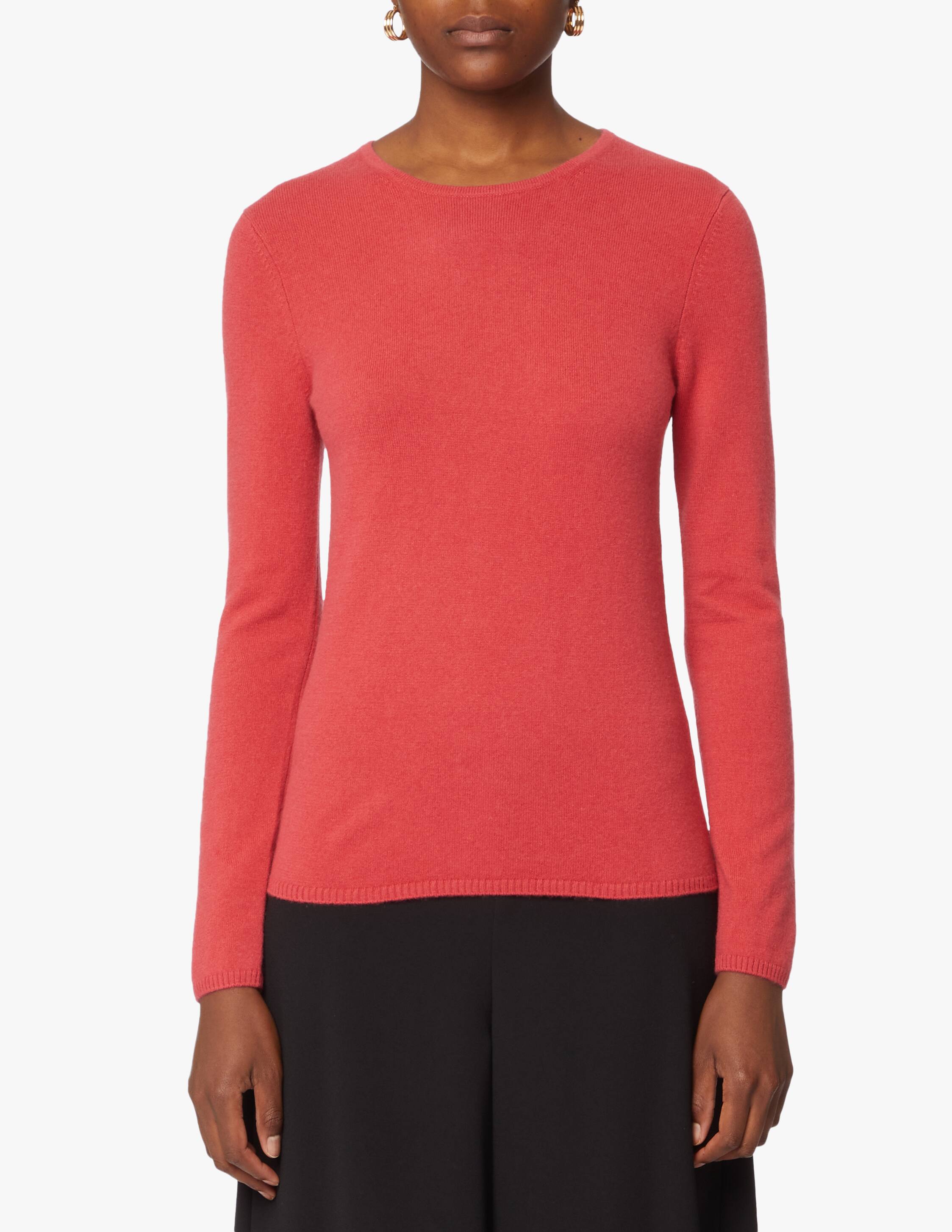 Maglione da Donna, 95% Lana Cashmere Maglioni Girocollo Pullover Casual Autunno Inverno Spessa Manica Lunga Felpa Larga Top a Costine Morbido e Leggero,Nero,L (Nero L