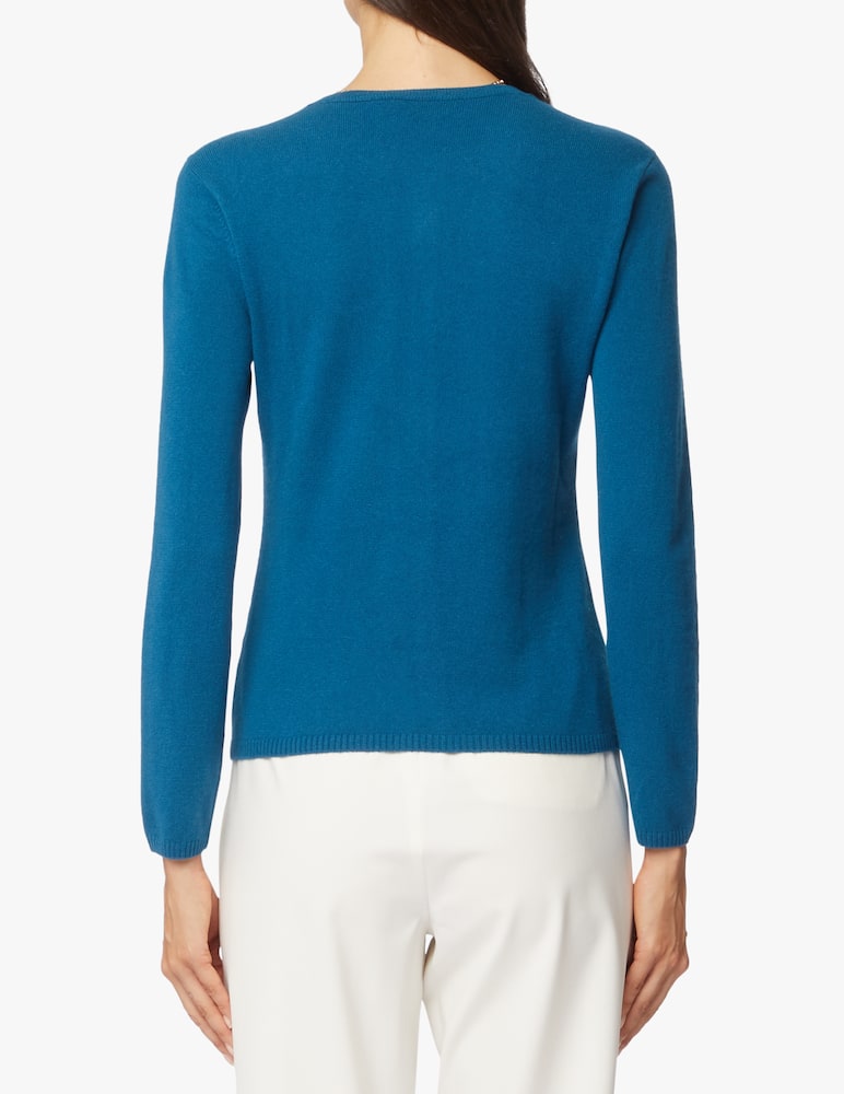 Pure Cashmere Cardigan alla coreana a manica lunga in cashmere - immagine 3 Pure Cashmere Cardigan alla coreana a manica lunga in cashmere - immagine 3