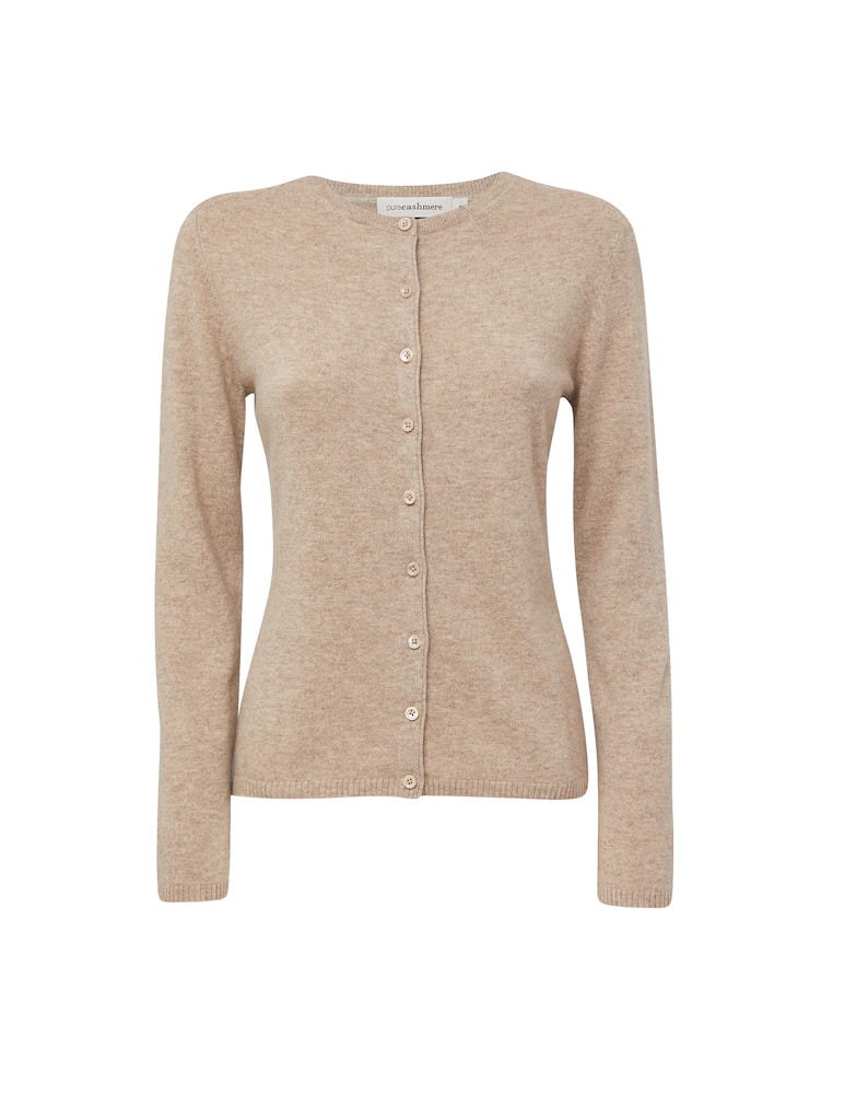 Pure Cashmere Cashmere long sleeved korean neck cardigan - picture 1 Pure Cashmere Cashmere long sleeved korean neck cardigan - picture 1