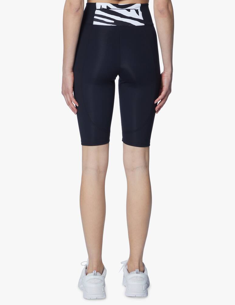 rinascente Redemption Athletix Leggings Cyclist con dettagli zebrati