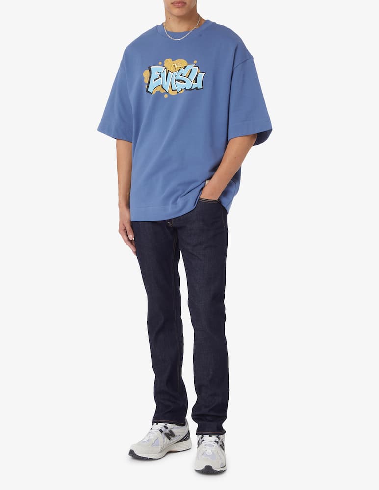 rinascente Evisu Jeans stampati graffiti daruma