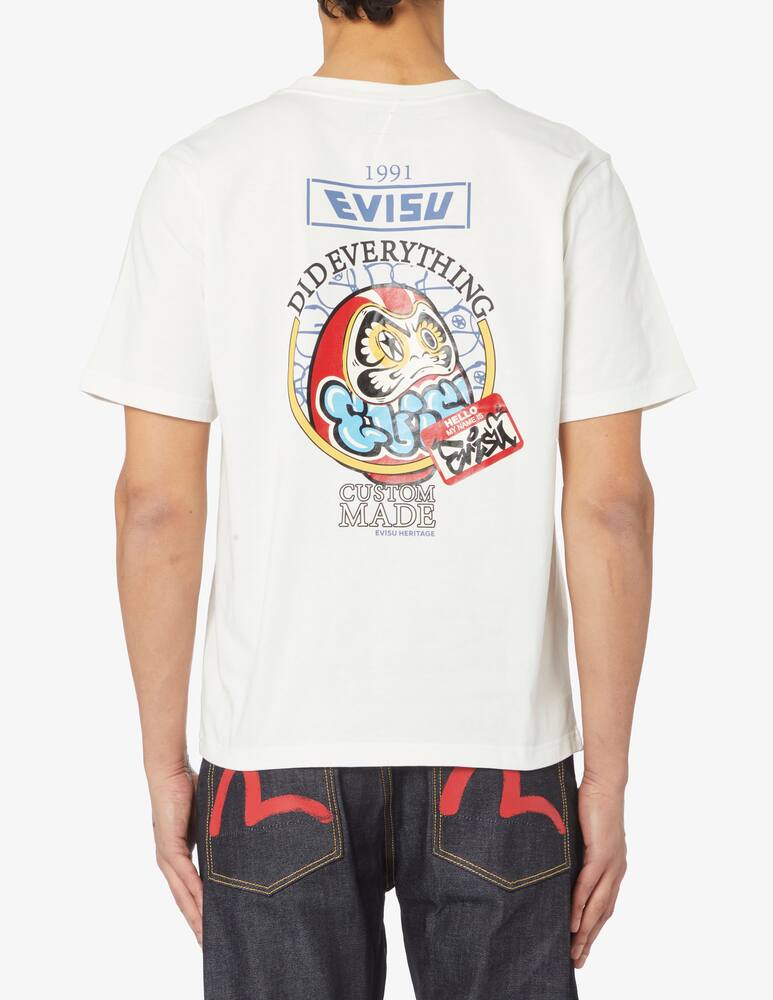 rinascente Evisu Maglietta graffiti sticker print