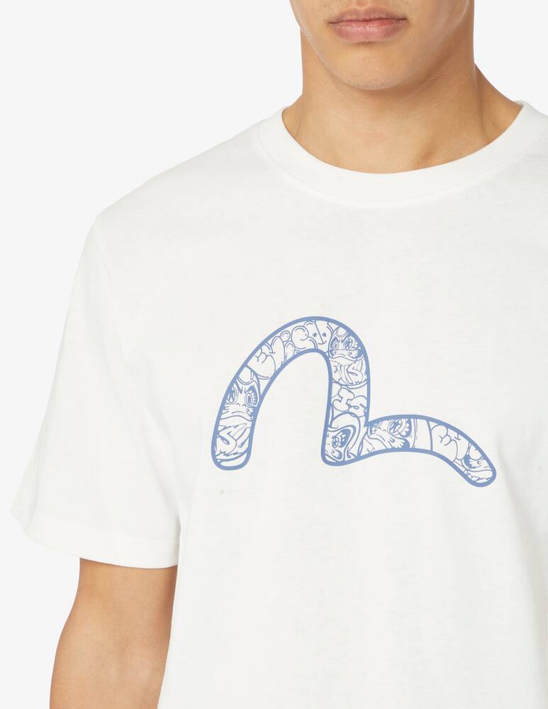 rinascente Evisu Maglietta graffiti sticker print