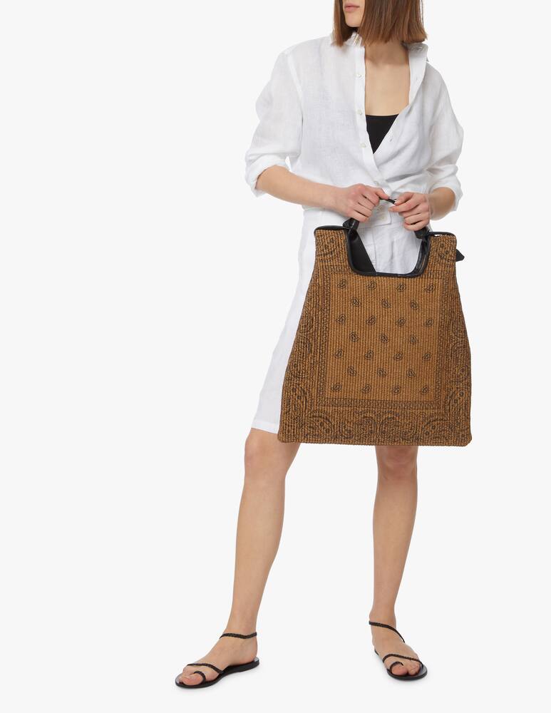 rinascente Anita Bilardi Borsa a spalla Picasso Rafia