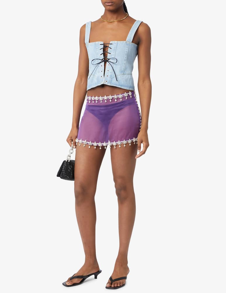 rinascente Milk White Top a corsetto