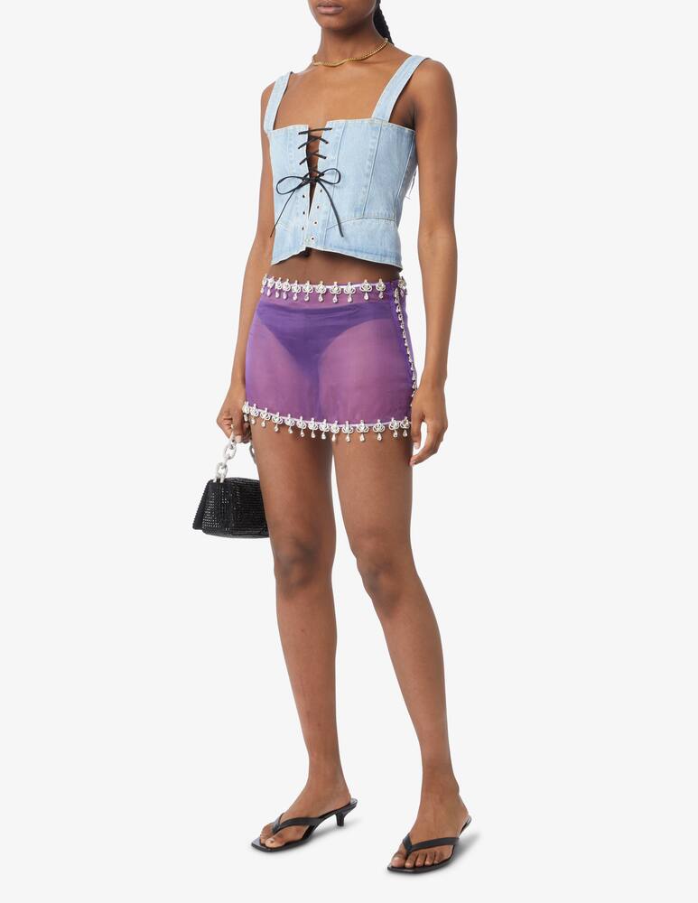 rinascente Milk White Gonna mini Crystal