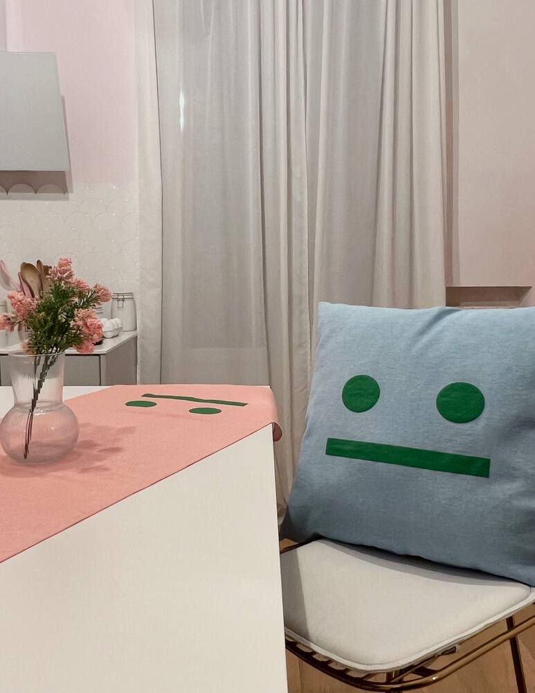 rinascente Spaghetti Rugs Faces Federa Per Cuscino - Multicolor