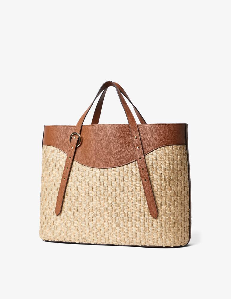 rinascente Cuoieria Fiorentina Amber straw tote bag