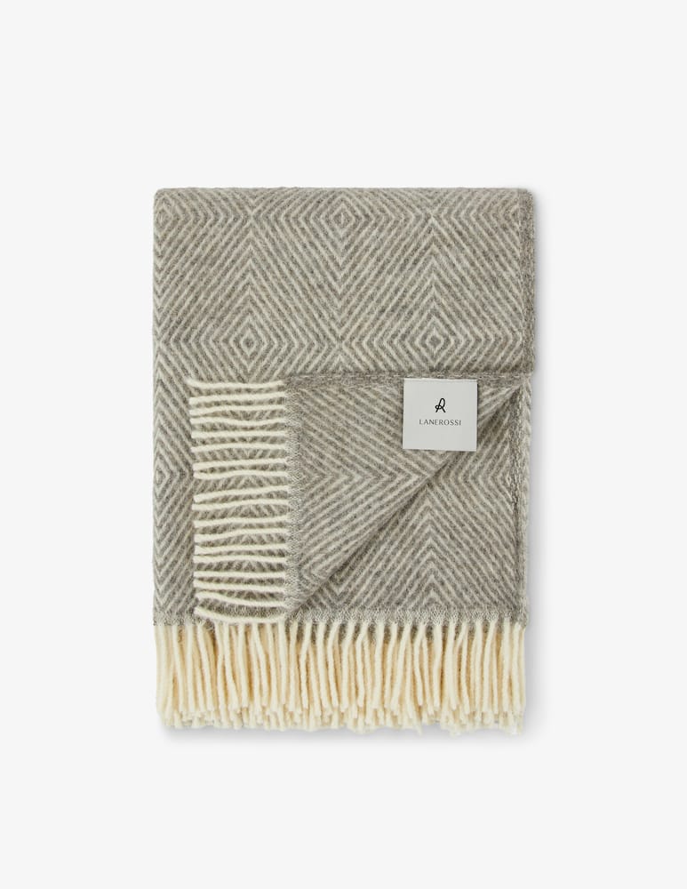 rinascente Lanerossi Fluffy Maxi Plaid Grey