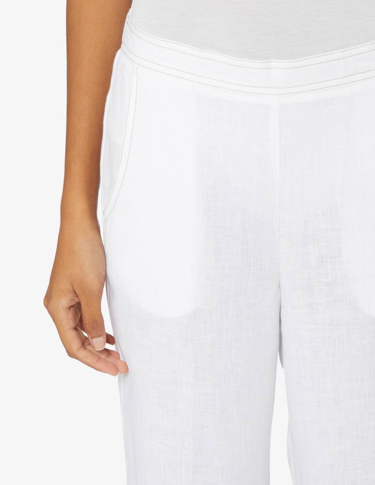 rinascente Elizabeth Ascot Linen palazzo trousers