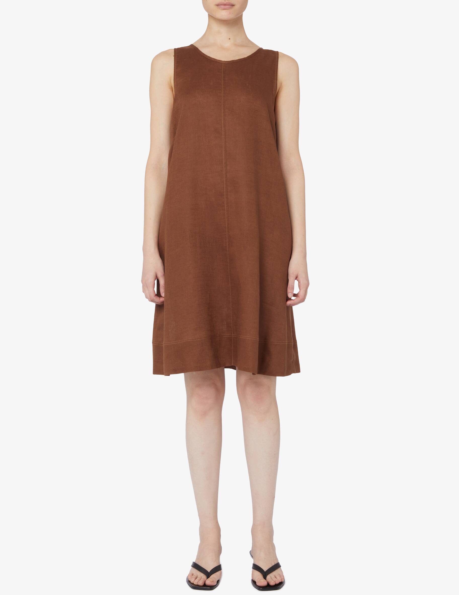 Shop Elizabeth Ascot Sleeveless midi dress with stitching on Rinascente