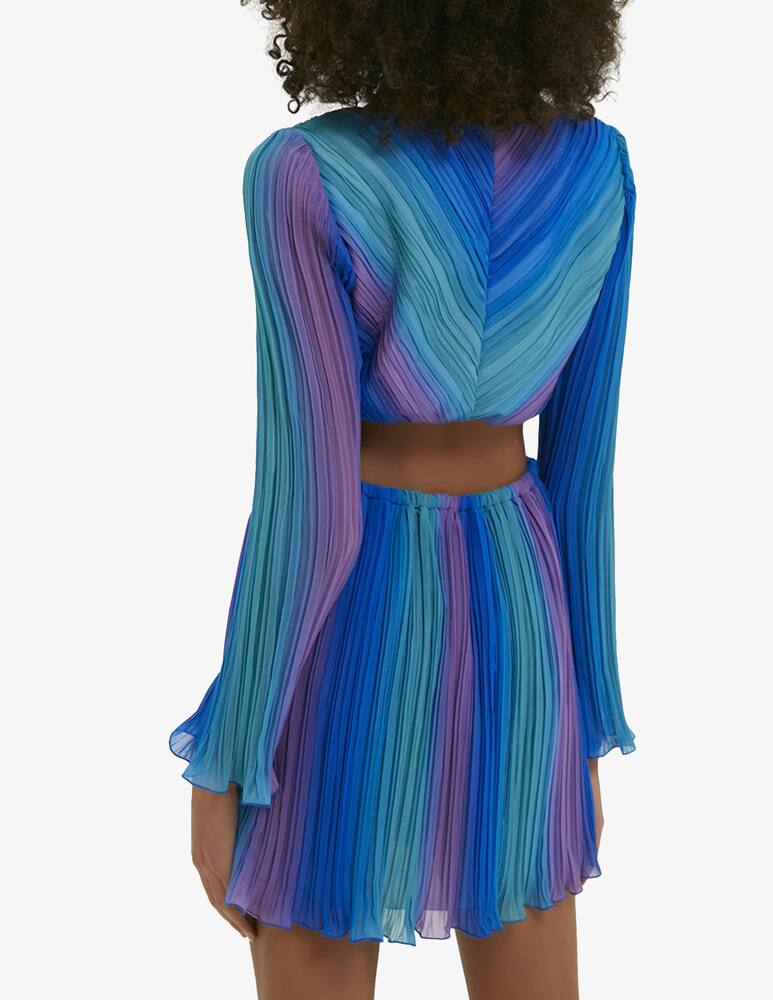 rinascente Face to Face Style Short pleated dress with cut-out detail