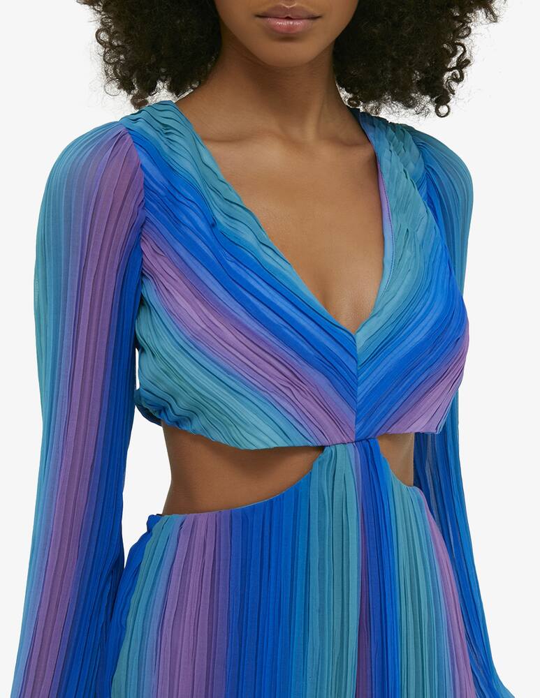 rinascente Face to Face Style Short pleated dress with cut-out detail