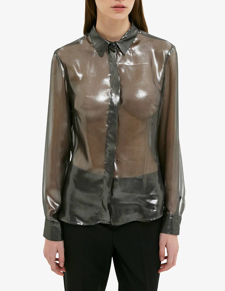Face to Face Style Slim design laminated satin shirt. - picture 1 Face to Face Style Slim design laminated satin shirt. - picture 1