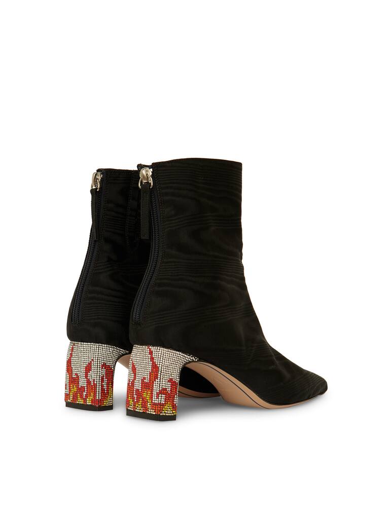 rinascente IINDACO Lete gross grain moiré embellished heel booties