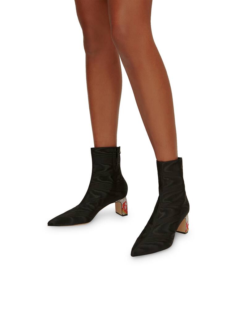 rinascente IINDACO Lete gross grain moiré embellished heel booties