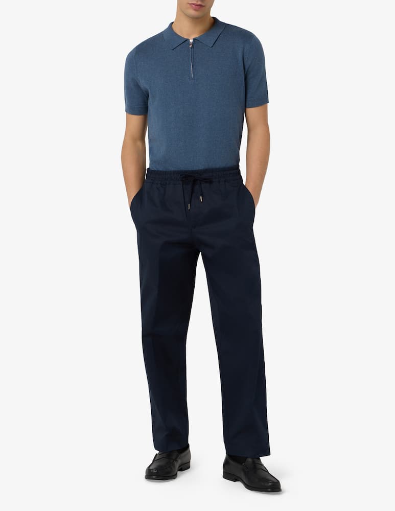 Misaky Polo con zip in cotone lino - immagine 2 Misaky Polo con zip in cotone lino - immagine 2