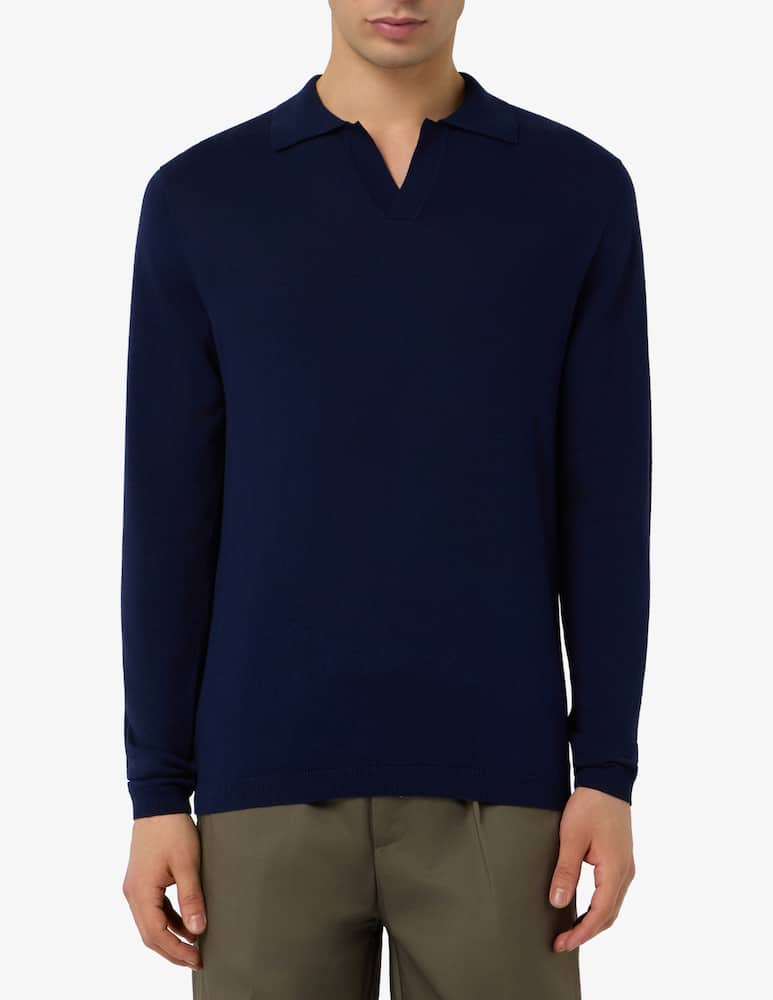 rinascente Misaky Polo con collo aperto in seta e cotone