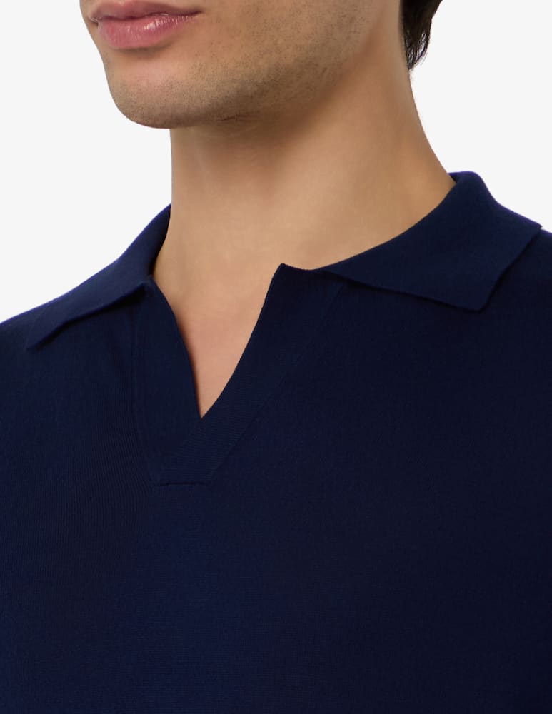 rinascente Misaky Polo con collo aperto in seta e cotone