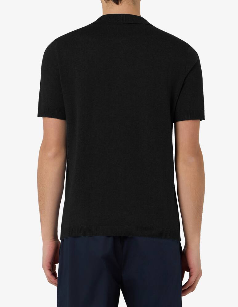 rinascente Misaky Polo con zip in cotone e lino