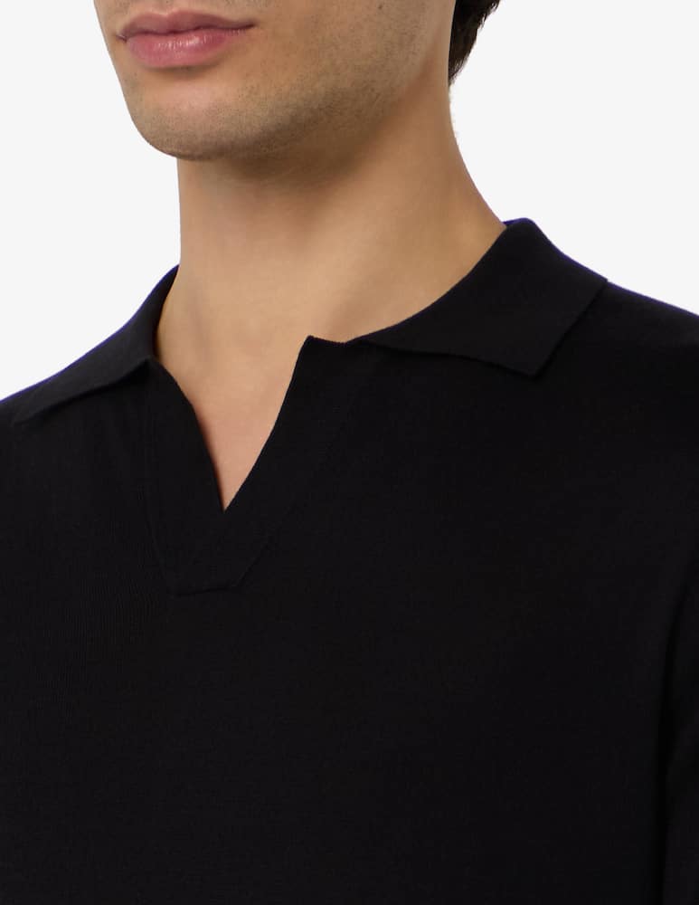 rinascente Misaky Polo con collo aperto in seta e cotone