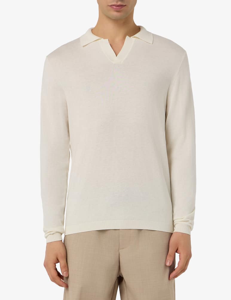 rinascente Misaky Polo con collo aperto in seta e cotone