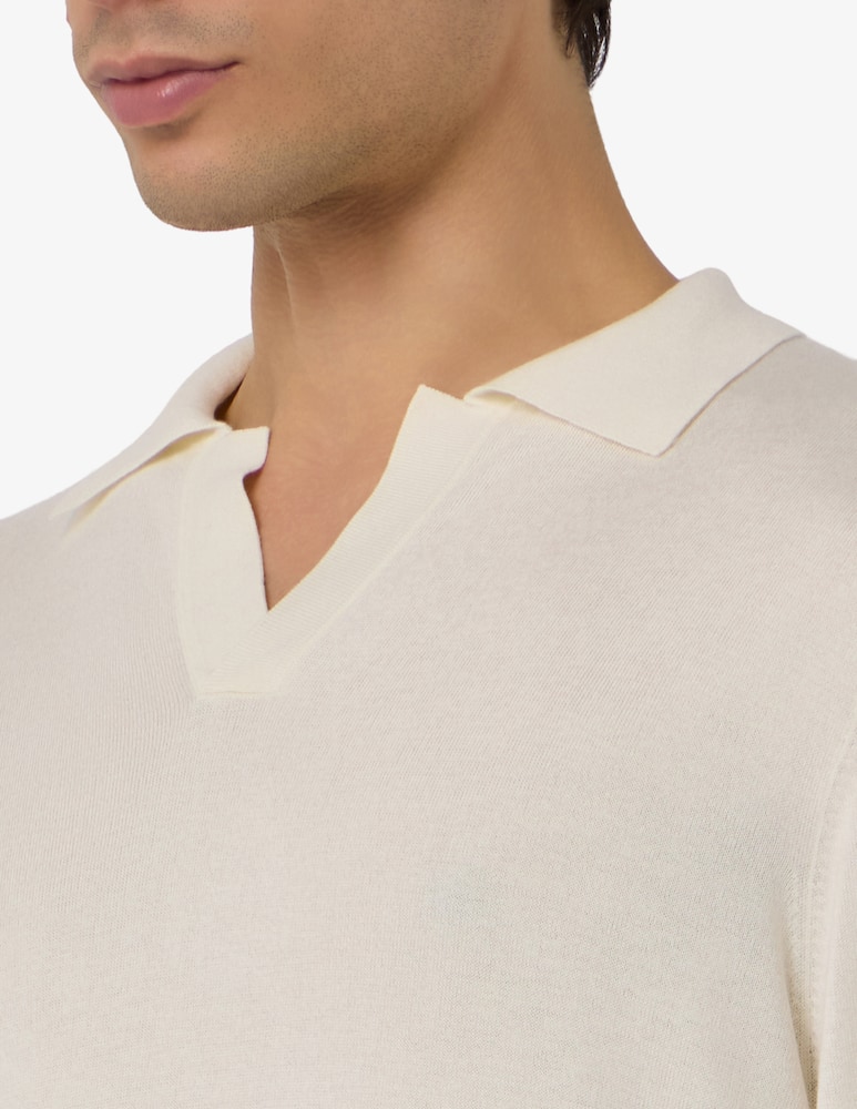 rinascente Misaky Polo con collo aperto in seta e cotone