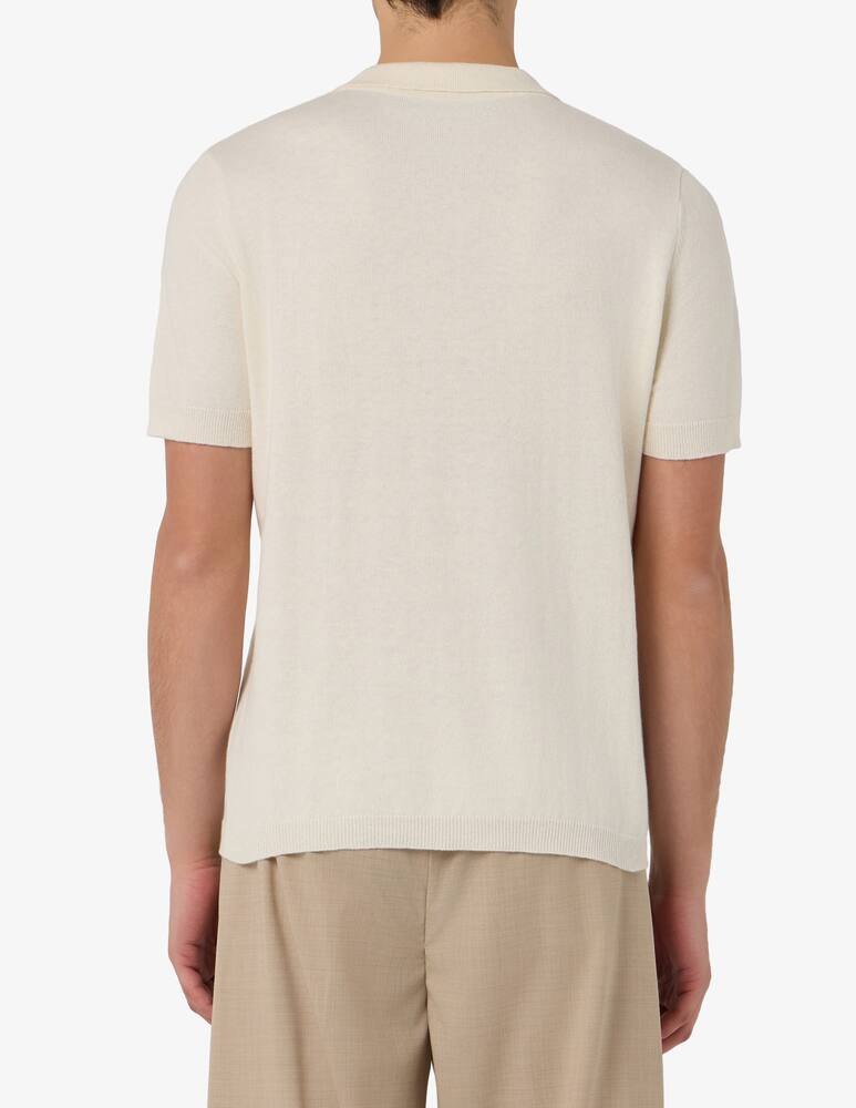 rinascente Misaky Polo in maglia con zip in cotone e lino