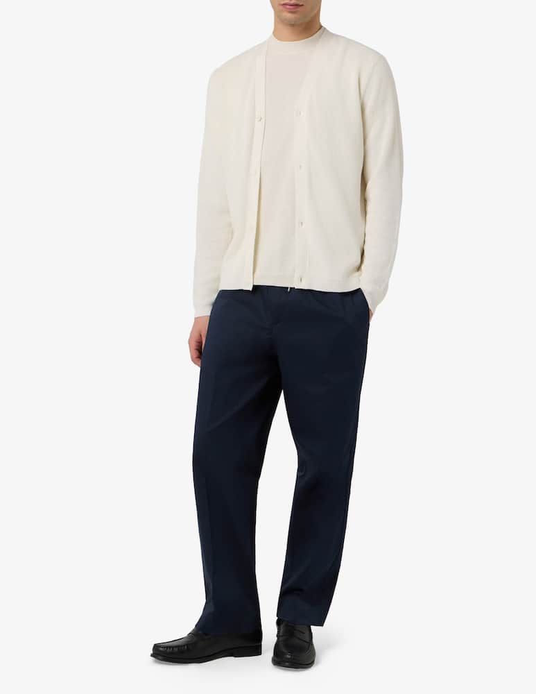 rinascente Misaky Cardigan a coste in cotone e canapa