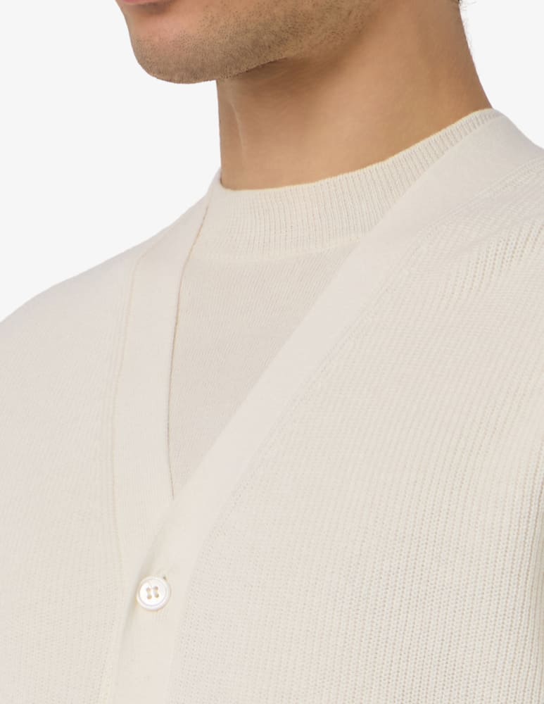 rinascente Misaky Cardigan a coste in cotone e canapa