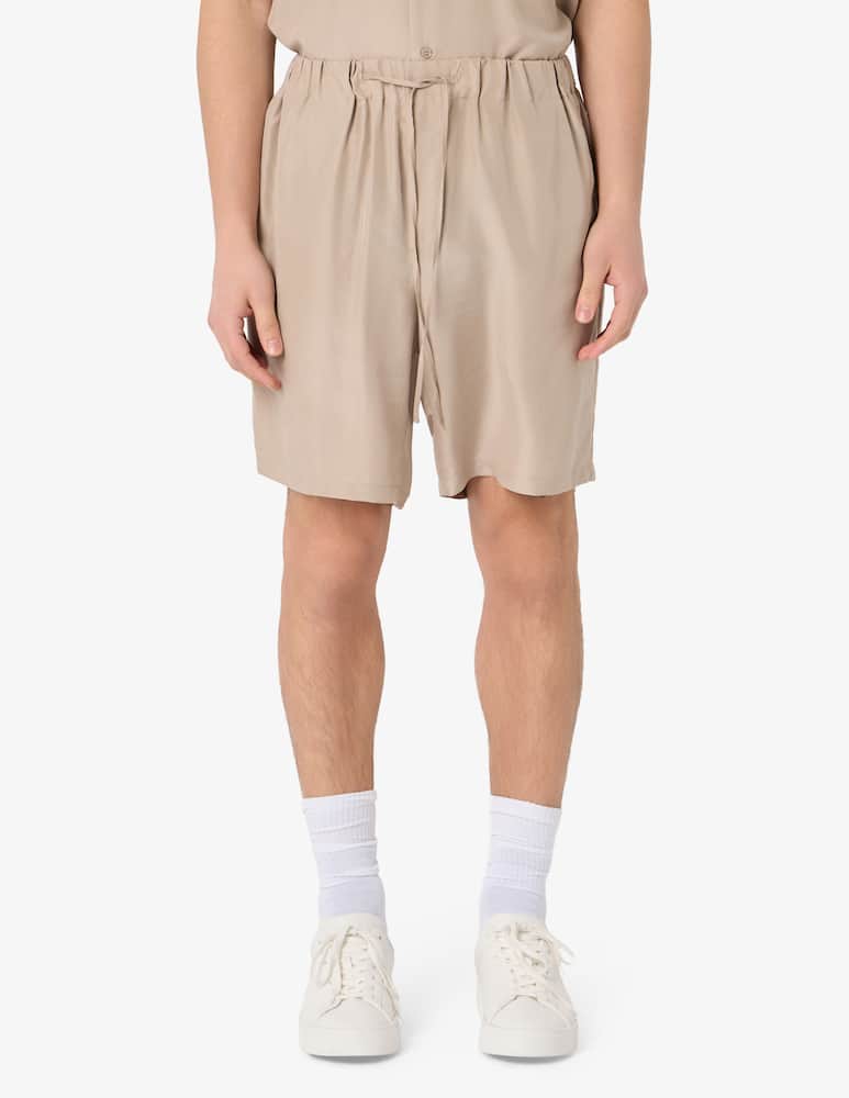 rinascente Misaky Silk drawstring bermuda