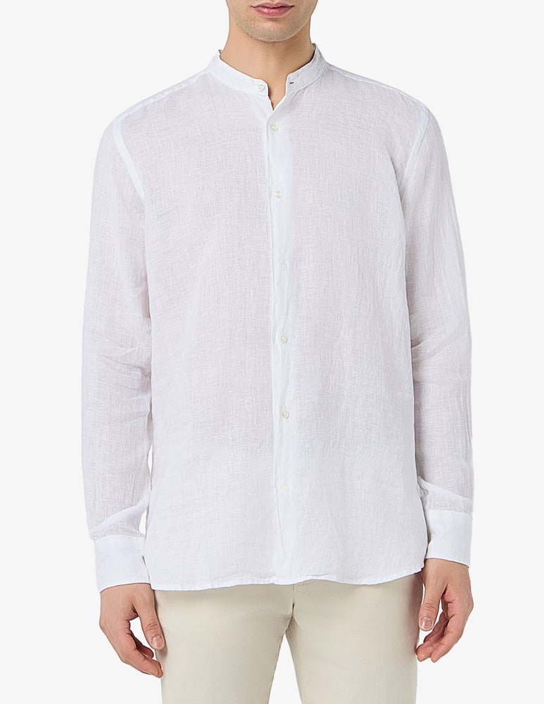 Sartoria Italiana Camicia collo guru in lino regular fit - immagine 1 Sartoria Italiana Camicia collo guru in lino regular fit - immagine 1