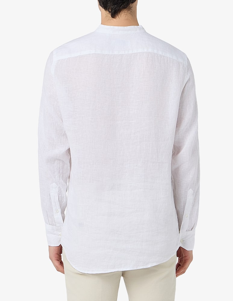 Sartoria Italiana Camicia collo guru in lino regular fit - immagine 3 Sartoria Italiana Camicia collo guru in lino regular fit - immagine 3
