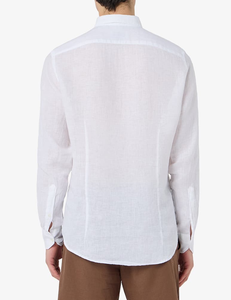 rinascente Sartoria Italiana Camicia collo italiano in lino modern fit