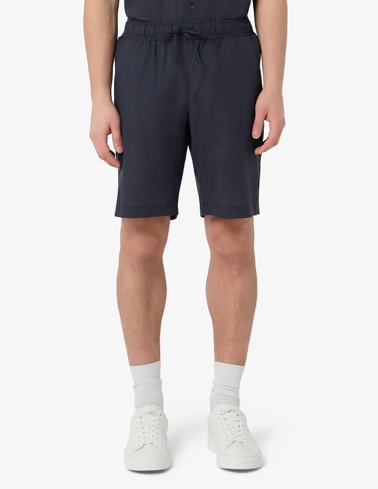 Sartoria Italiana Linen blend elastic bermuda shorts - picture 1 Sartoria Italiana Linen blend elastic bermuda shorts - picture 1
