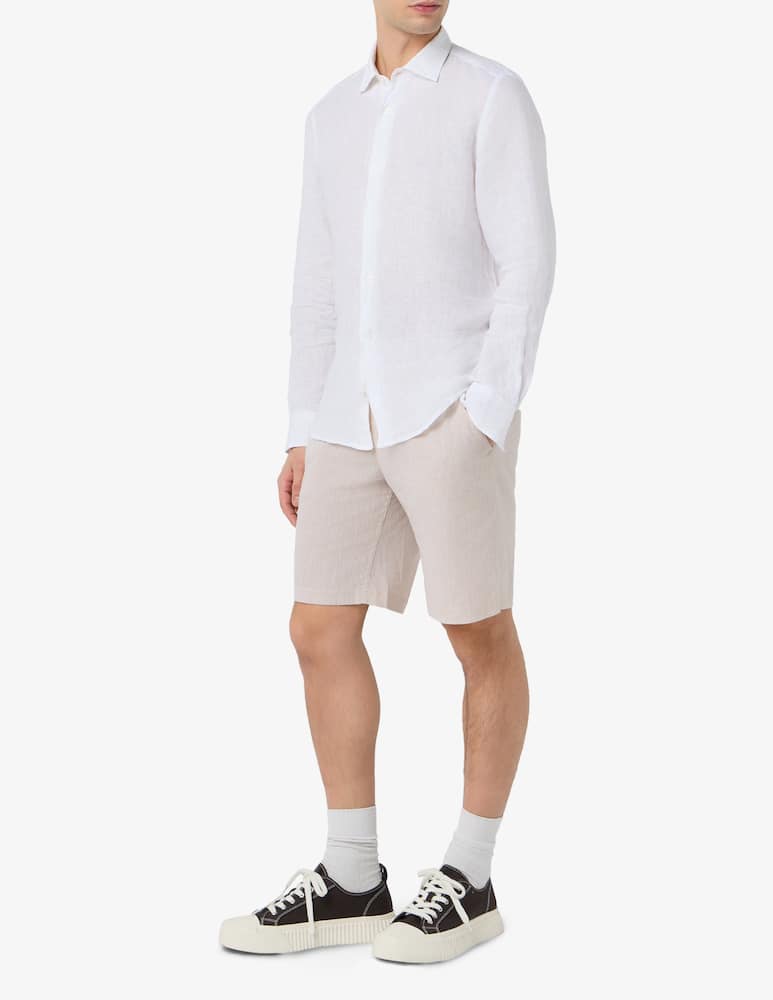 Sartoria Italiana Linen blend elastic bermuda shorts - picture 2 Sartoria Italiana Linen blend elastic bermuda shorts - picture 2