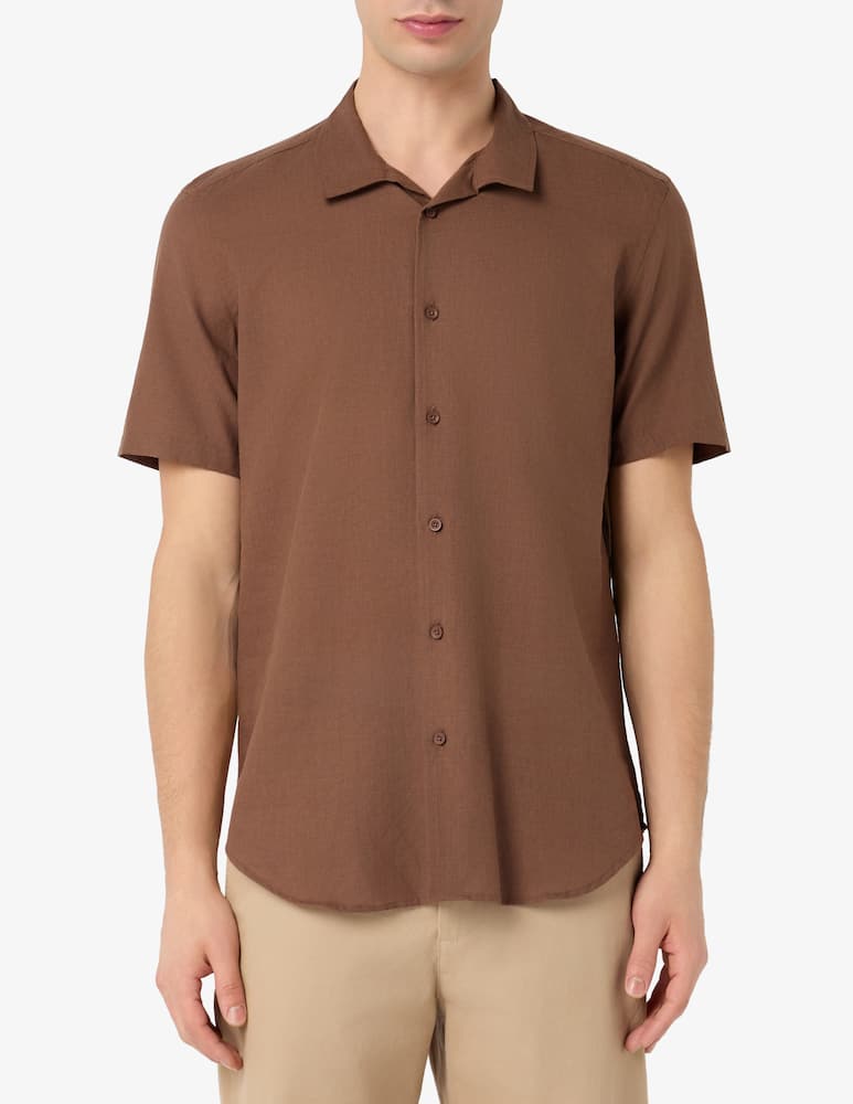 rinascente Sartoria Italiana Camicia bowling in lino e cotone