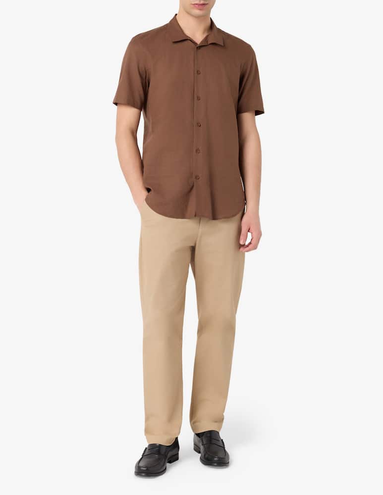 rinascente Sartoria Italiana Camicia bowling in lino e cotone