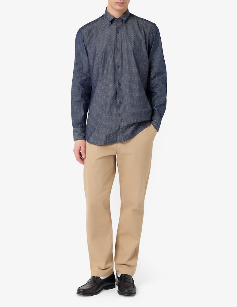 rinascente Sartoria Italiana Denim jacquard shirt