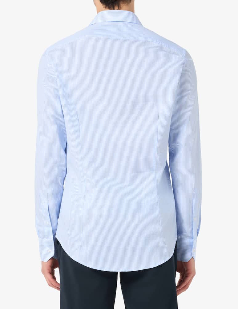 Sartoria Italiana Camicia classica rigata modern fit in cotone oorganico - immagine 3 Sartoria Italiana Camicia classica rigata modern fit in cotone oorganico - immagine 3