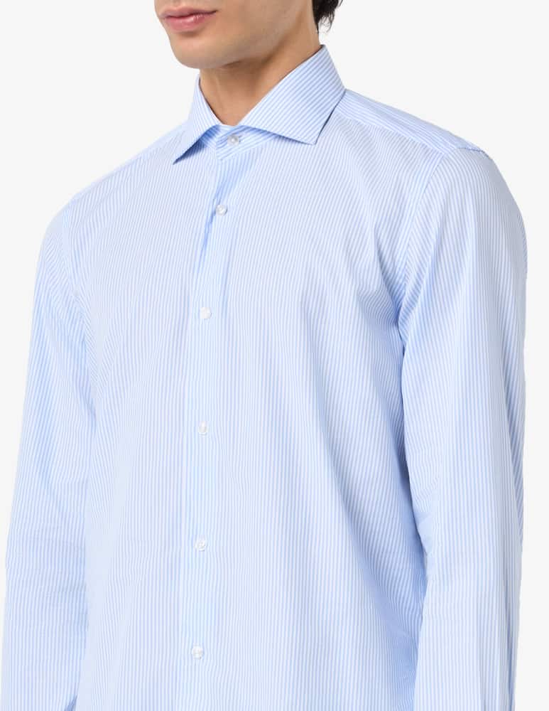 Sartoria Italiana Camicia classica rigata modern fit in cotone oorganico - immagine 4 Sartoria Italiana Camicia classica rigata modern fit in cotone oorganico - immagine 4