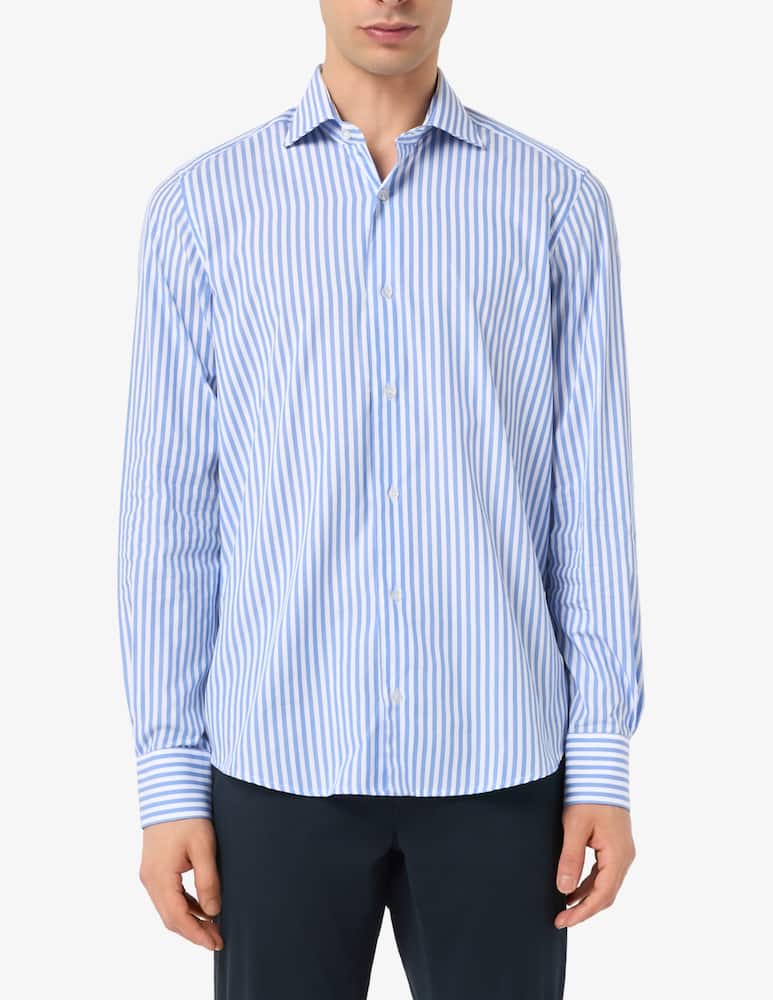 Sartoria Italiana Camicia classica a righe modern fit in cotone organico - immagine 1 Sartoria Italiana Camicia classica a righe modern fit in cotone organico - immagine 1